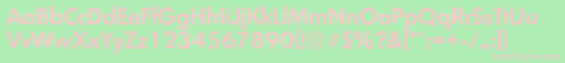 LimerickantiqueBold-fontti – vaaleanpunaiset fontit vihreällä taustalla