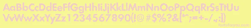 フォントLimerickantiqueBold – ピンクのフォント、黄色の背景