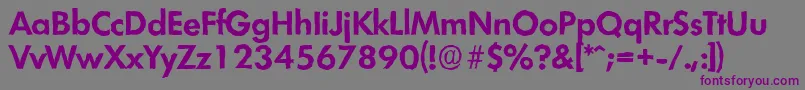 フォントLimerickantiqueBold – 紫色のフォント、灰色の背景
