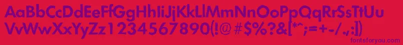 LimerickantiqueBold Font – Purple Fonts on Red Background