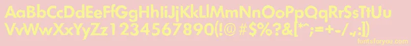 LimerickantiqueBold Font – Yellow Fonts on Pink Background