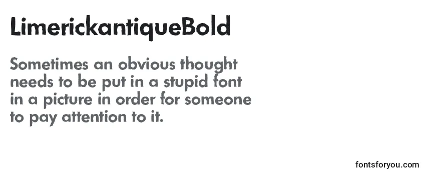 Review of the LimerickantiqueBold Font