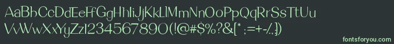 フォントDeanmartinRegular – 黒い背景に緑の文字