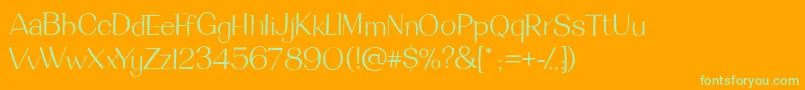 fuente DeanmartinRegular – Fuentes Verdes Sobre Fondo Naranja
