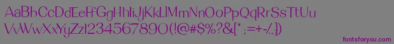 Шрифт DeanmartinRegular – фиолетовые шрифты на сером фоне