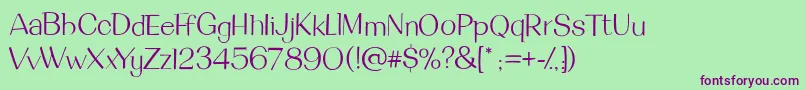 DeanmartinRegular Font – Purple Fonts on Green Background
