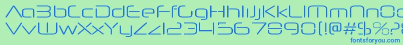 NeuropolnovaltRegular Font – Blue Fonts on Green Background