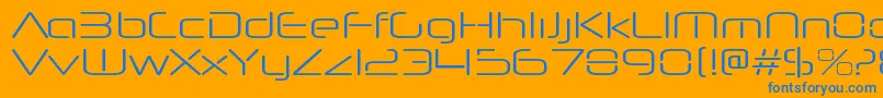 NeuropolnovaltRegular Font – Blue Fonts on Orange Background