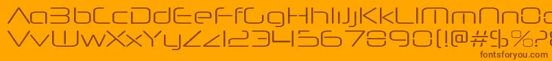 NeuropolnovaltRegular Font – Brown Fonts on Orange Background