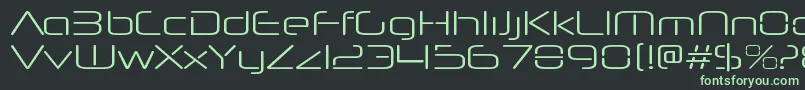 NeuropolnovaltRegular Font – Green Fonts on Black Background