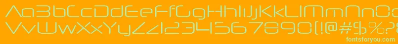 NeuropolnovaltRegular Font – Green Fonts on Orange Background