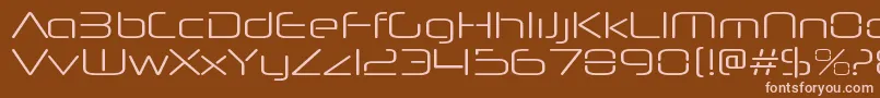 NeuropolnovaltRegular Font – Pink Fonts on Brown Background