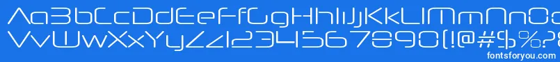 NeuropolnovaltRegular Font – White Fonts on Blue Background
