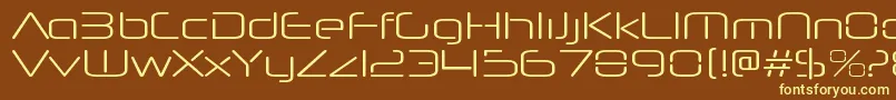 NeuropolnovaltRegular Font – Yellow Fonts on Brown Background