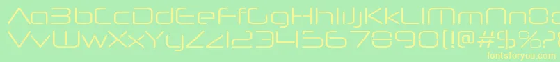 NeuropolnovaltRegular Font – Yellow Fonts on Green Background