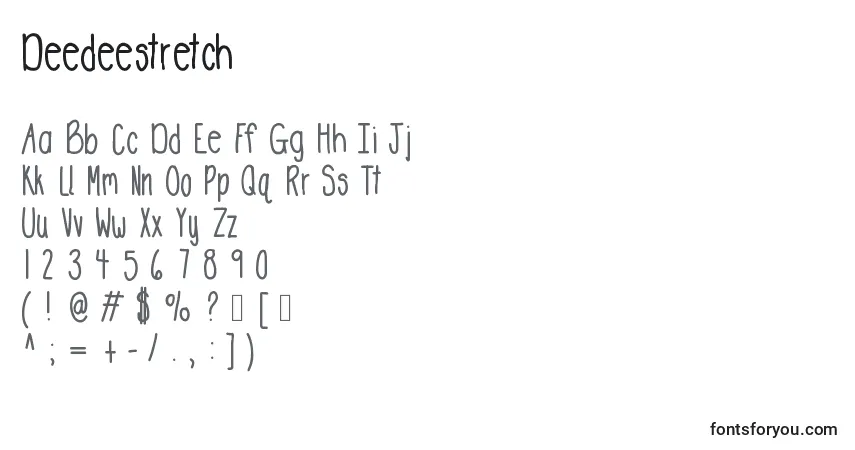 Fuente Deedeestretch - alfabeto, números, caracteres especiales