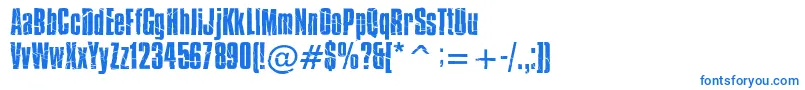 フォントBison – 白い背景に青い文字