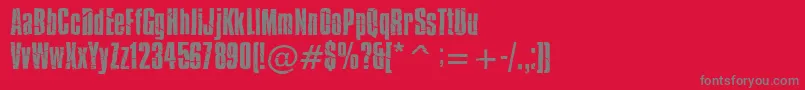Bison Font – Gray Fonts on Red Background