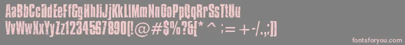 Bison Font – Pink Fonts on Gray Background
