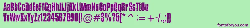 Bison Font – Purple Fonts on Green Background