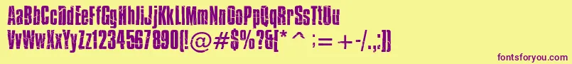 Bison Font – Purple Fonts on Yellow Background