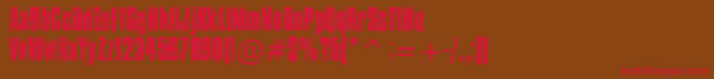 Bison Font – Red Fonts on Brown Background