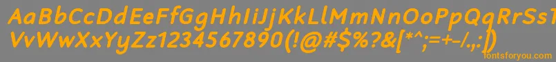 RobagaRoundedBoldItalic Font – Orange Fonts on Gray Background