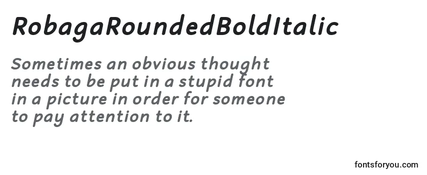 RobagaRoundedBoldItalic Font