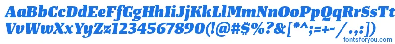 フォントTangerserifmediumHeavyitalic – 青いフォント