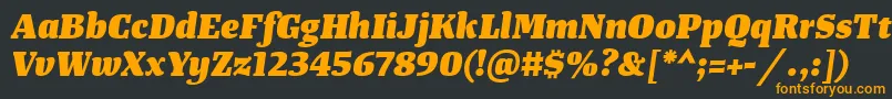 TangerserifmediumHeavyitalic Font – Orange Fonts on Black Background