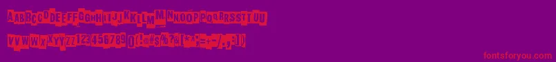SlaveOnlyDreamsToBeKing Font – Red Fonts on Purple Background