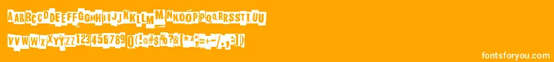 SlaveOnlyDreamsToBeKing Font – White Fonts on Orange Background