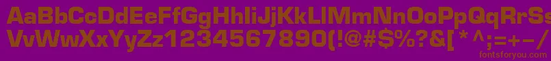 EuroB Font – Brown Fonts on Purple Background