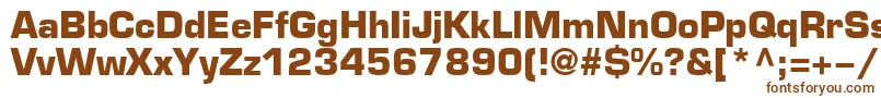 EuroB-fontti – ruskeat fontit valkoisella taustalla
