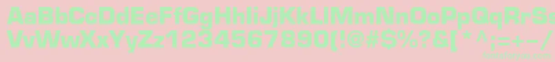 EuroB Font – Green Fonts on Pink Background