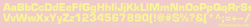 EuroB Font – Yellow Fonts on Pink Background