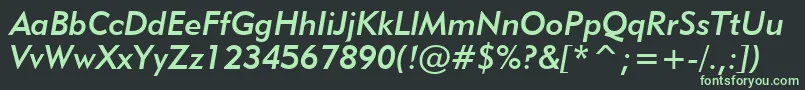 Geo415mi Font – Green Fonts on Black Background