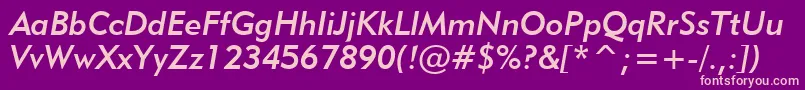 Geo415mi Font – Pink Fonts on Purple Background