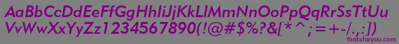 Geo415mi Font – Purple Fonts on Gray Background