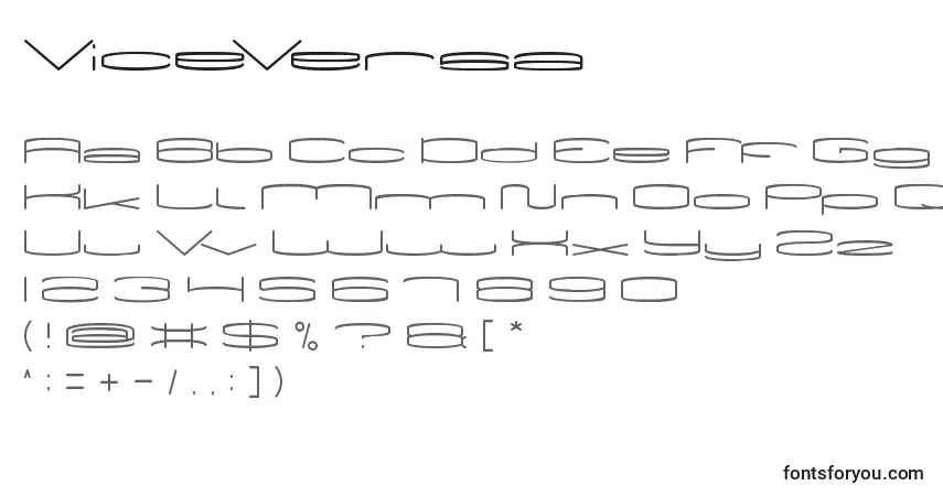 Шрифт ViceVersa – алфавит, цифры, специальные символы