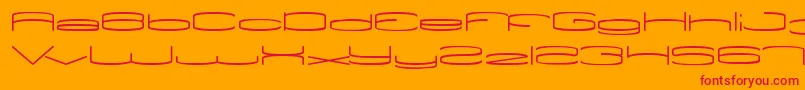 ViceVersa-Schriftart – Rote Schriften auf orangefarbenem Hintergrund