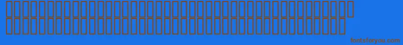 Sadvi25p Font – Brown Fonts on Blue Background