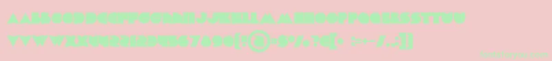 Chromebold Font – Green Fonts on Pink Background