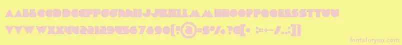 Czcionka Chromebold – różowe czcionki na żółtym tle