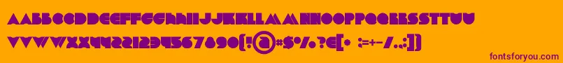 Шрифт Chromebold – фиолетовые шрифты на оранжевом фоне