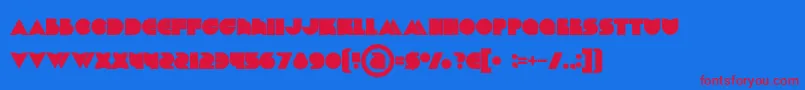 Czcionka Chromebold – czerwone czcionki na niebieskim tle