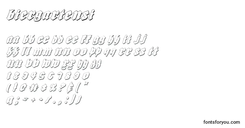 Шрифт Biergartensi – алфавит, цифры, специальные символы