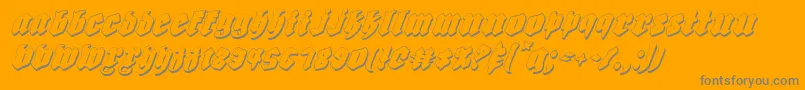 Biergartensi Font – Gray Fonts on Orange Background