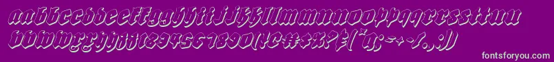 Biergartensi Font – Green Fonts on Purple Background