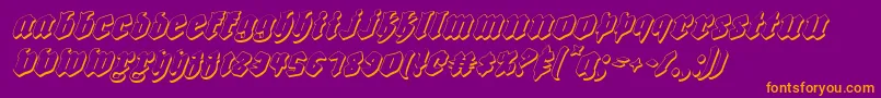 Biergartensi Font – Orange Fonts on Purple Background